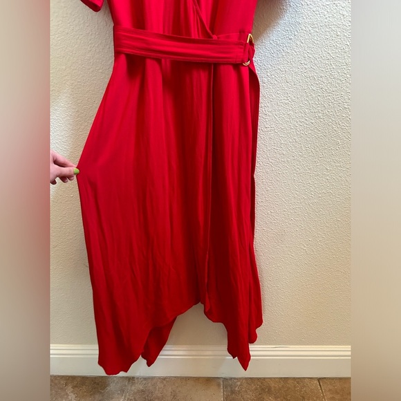Banana Republic Handkerchief-Hem Wrap Dress Size 6 - Picture 4 of 8